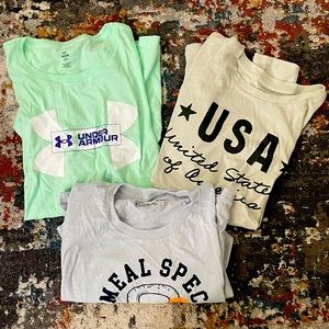 Under Armour T-Shirts. Large and X-Large